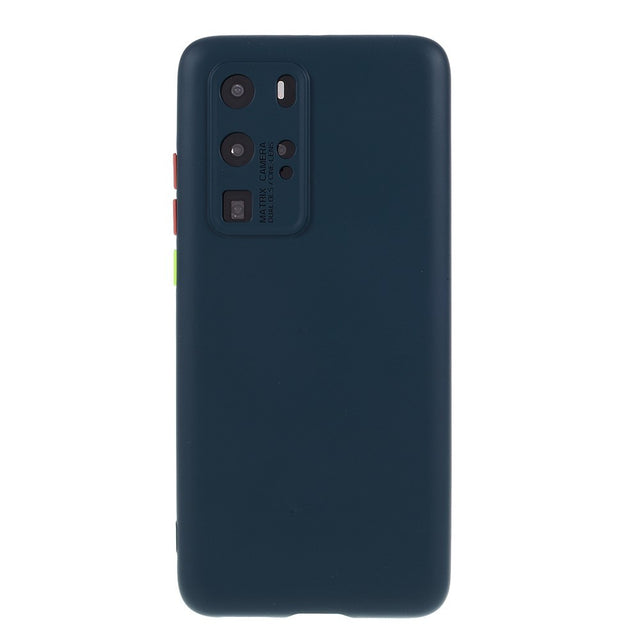 Husa protectie compatibila cu Huawei P40 Pro Liquid Silicone Case Albastru inchis - vivimall.ro