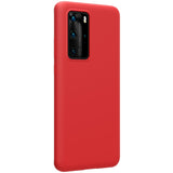 Husa protectie compatibila cu Huawei P40 Pro Liquid Silicone Case Rosu - vivimall.ro