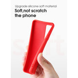 Husa protectie compatibila cu Huawei P40 Pro Liquid Silicone Case Rosu - vivimall.ro