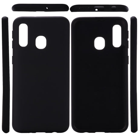 Husa protectie compatibila cu Samsung A20E Liquid Silicone Case Negru - vivimall.ro