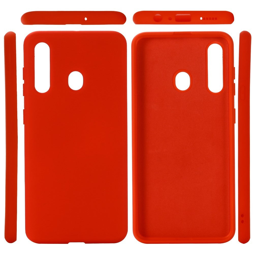 Husa protectie compatibila cu Samsung A20E Liquid Silicone Case Rosu - vivimall.ro