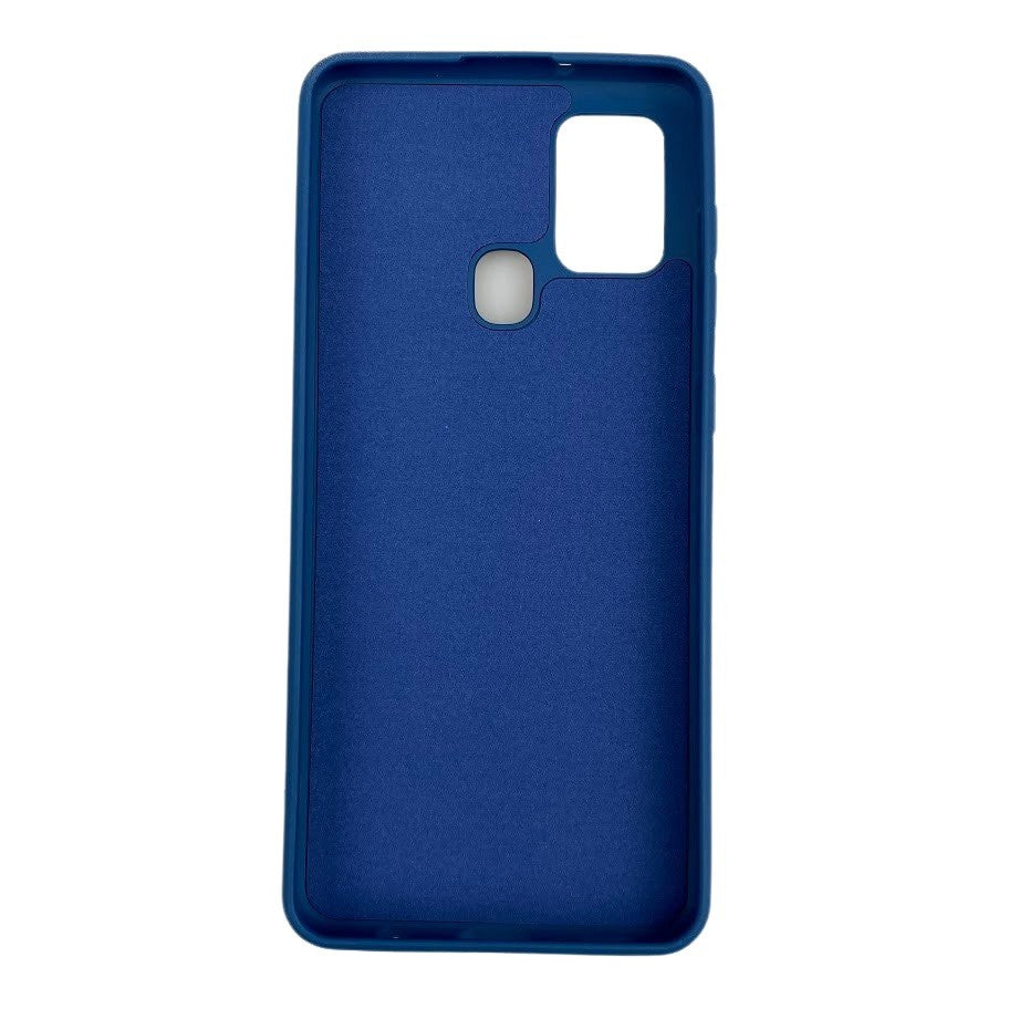 Husa protectie compatibila cu Samsung A21S Liquid Silicone Case Albastru inchis - vivimall.ro