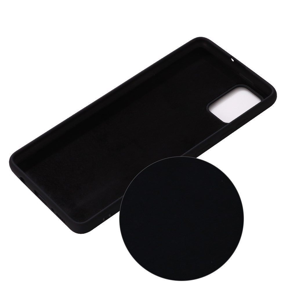 Husa protectie compatibila cu Samsung A71 Liquid Silicone Case Negru - vivimall.ro