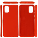 Husa protectie compatibila cu Samsung A71 Liquid Silicone Case Rosu - vivimall.ro