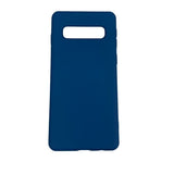 Husa protectie compatibila cu Samsung S10 Liquid Silicone Case Albastru inchis - vivimall.ro