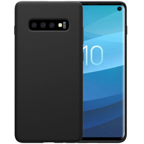 Husa protectie compatibila cu Samsung S10 Liquid Silicone Case Negru - vivimall.ro