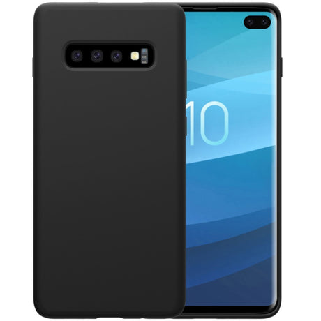 Husa protectie compatibila cu Samsung S10 Plus Liquid Silicone Case Negru - vivimall.ro