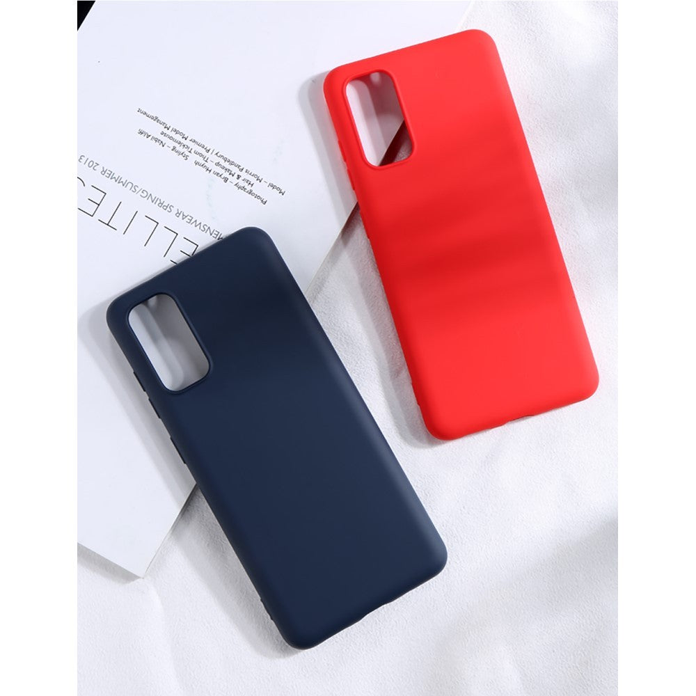 Husa protectie compatibila cu Samsung S20 Liquid Silicone Case Rosu - vivimall.ro