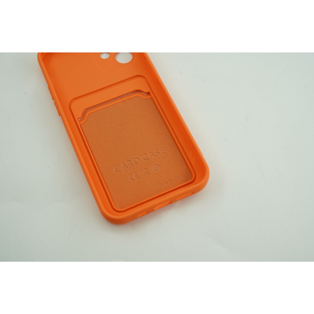 Husa protectie cu suport card compatibila cu Samsung A12 Portocaliu - vivimall.ro