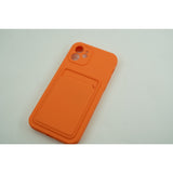 Husa protectie cu suport card compatibila cu Samsung A72 Portocaliu - vivimall.ro