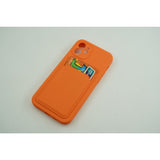 Husa protectie cu suport card compatibila cu Samsung A72 Portocaliu - vivimall.ro