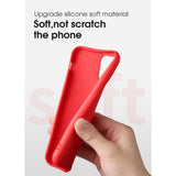 Husa protectie Flippy compatibila cu Apple iPhone 11 Liquid Silicone Case Rosu - vivimall.ro