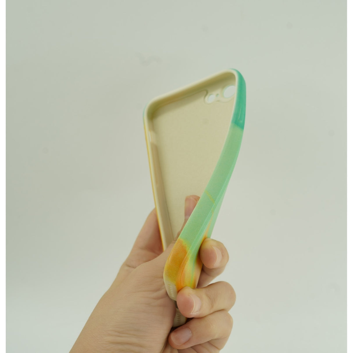 Husa protectie Flippy compatibila cu Apple iPhone 11 Pro Tpu Ombre, Verde/Portocaliu - vivimall.ro