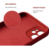 Husa protectie Flippy compatibila cu Apple iPhone 12 Liquid Silicone Ring cu suport rotativ Rosu - vivimall.ro