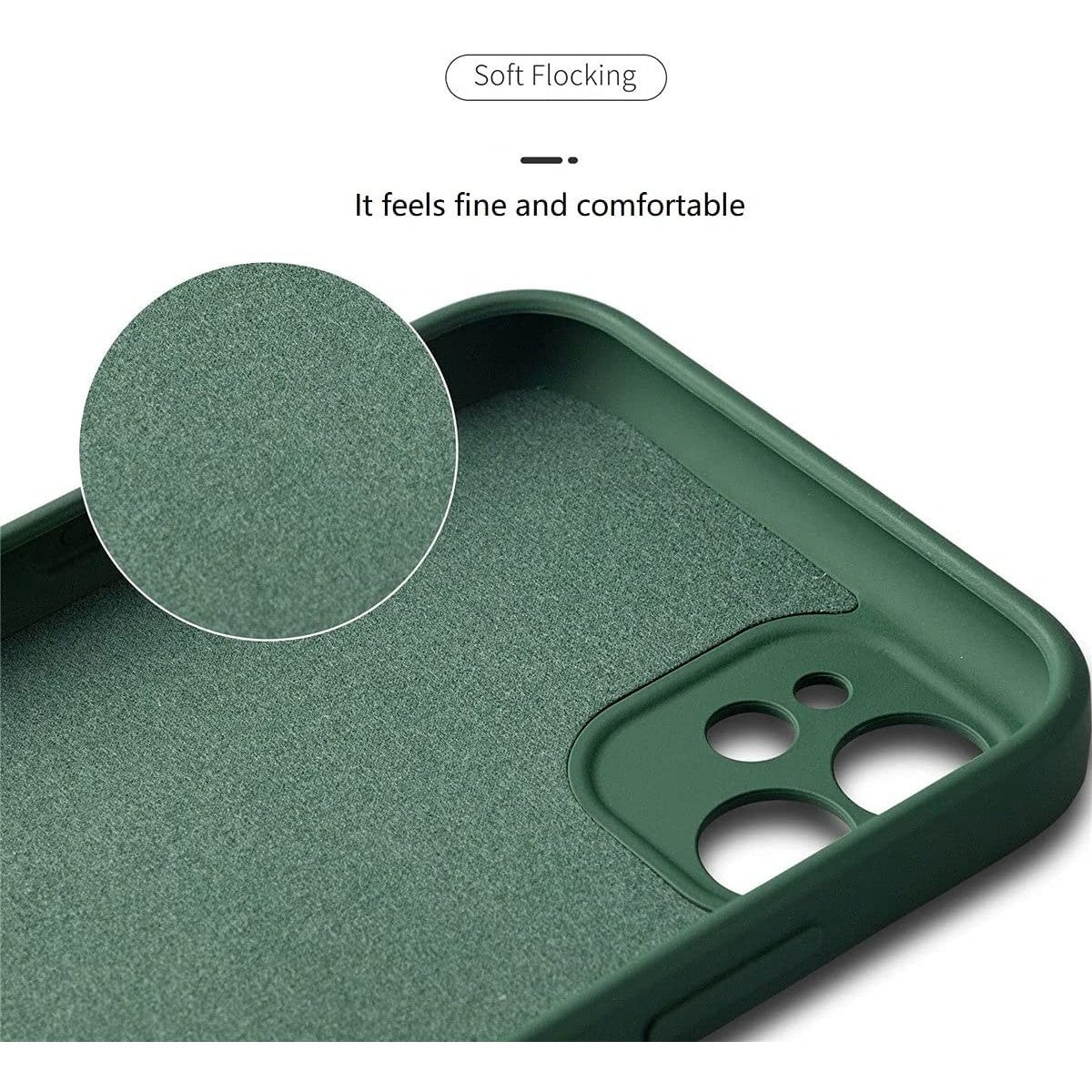 Husa protectie Flippy compatibila cu Apple iPhone 12 Liquid Silicone Ring cu suport rotativ Verde - vivimall.ro
