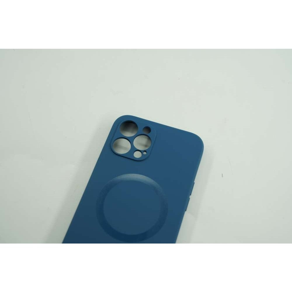 Husa protectie Flippy compatibila cu Apple iPhone 12 Mag Safe Silicone Albastru - vivimall.ro