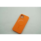 Husa protectie Flippy compatibila cu Apple iPhone 12 Mag Safe Silicone Portocaliu - vivimall.ro