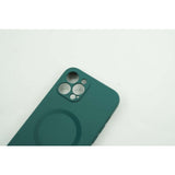 Husa protectie Flippy compatibila cu Apple iPhone 12 Mag Safe Silicone Verde - vivimall.ro