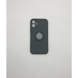 Husa protectie Flippy compatibila cu Apple iPhone 12 Mini Liquid Silicone Ring cu suport rotativ Negru - vivimall.ro