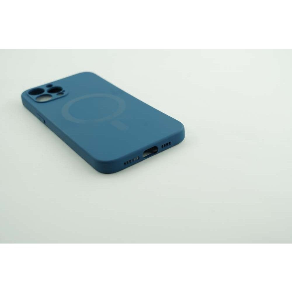 Husa protectie Flippy compatibila cu Apple iPhone 12 Mini Mag Safe Silicone Albastru - vivimall.ro