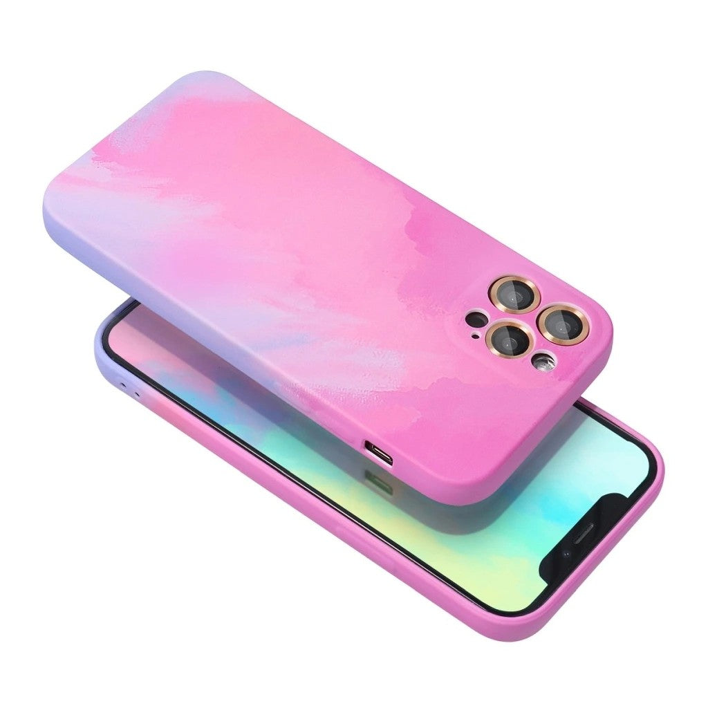 Husa protectie Flippy compatibila cu Apple iPhone 12 Mini Tpu Ombre, Roz/Mov - vivimall.ro