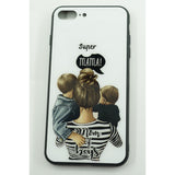 Husa protectie,Flippy, compatibila cu Apple iPhone 12 Pro Glass print Super Mom Multicolor - vivimall.ro