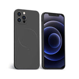 Husa protectie Flippy compatibila cu Apple iPhone 12 Pro Max Mag Safe Silicone Negru - vivimall.ro