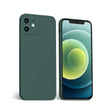 Husa protectie Flippy compatibila cu Apple iPhone 12 Pro Max Mag Safe Silicone Verde - vivimall.ro