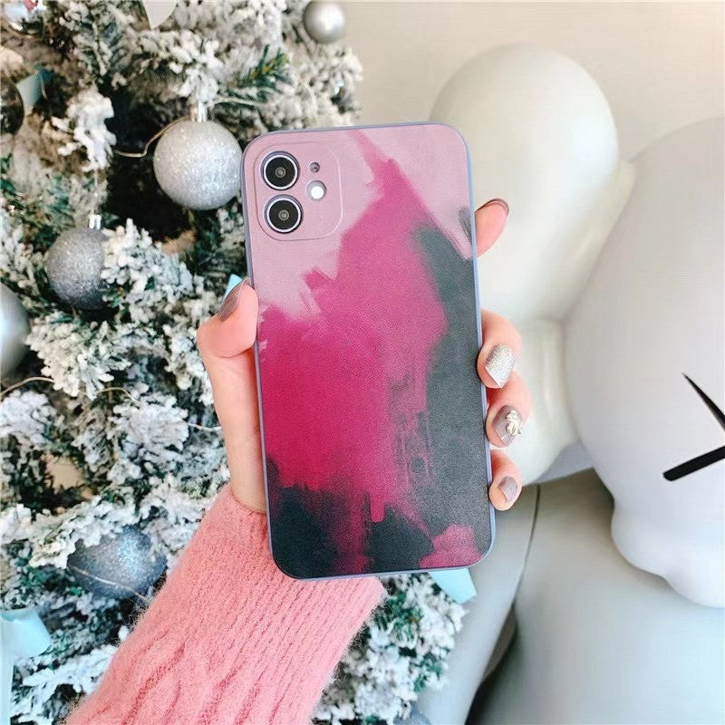 Husa protectie Flippy compatibila cu Apple iPhone 12 Pro Max Tpu Ombre, Negru/Roz/Mov - vivimall.ro