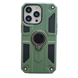 Husa protectie Flippy compatibila cu Apple iPhone 13 Defender Model 5 cu suport prindere inel,Verde - vivimall.ro