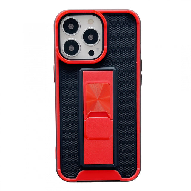 Husa protectie Flippy compatibila cu Apple iPhone 13 Mini Defender Model 5 cu suport,Rosu - vivimall.ro