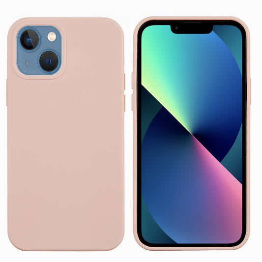 Husa protectie Vivimall compatibila cu Apple iPhone 13 Mini Liquid Silicone Roz - vivimall.ro