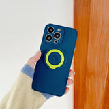 Husa protectie Flippy compatibila cu Apple iPhone 13 Mini Mag Safe Silicone Albastru - vivimall.ro