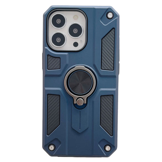 Husa protectie Vivimall compatibila cu Apple iPhone 13 Pro Defender Model 5 cu suport prindere inel,Albastru - vivimall.ro
