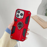 Husa protectie Flippy compatibila cu Apple iPhone 13 Pro Max Defender Model 5 cu suport prindere inel,Rosu - vivimall.ro