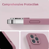 Husa protectie Flippy compatibila cu Apple iPhone 13 Pro Max Liquid Silicone Mov - vivimall.ro