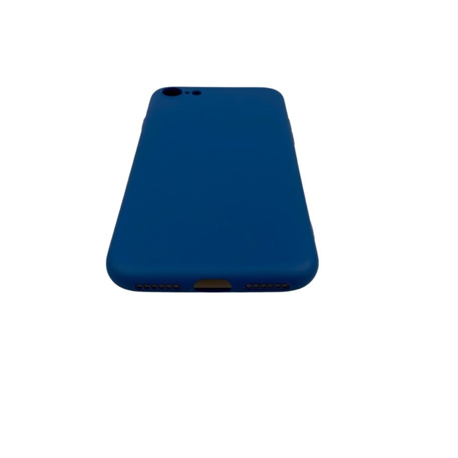 Husa protectie Flippy compatibila cu Apple iPhone 7/8/SE 2020 Liquid Silicone Case Albastru Inchis - vivimall.ro