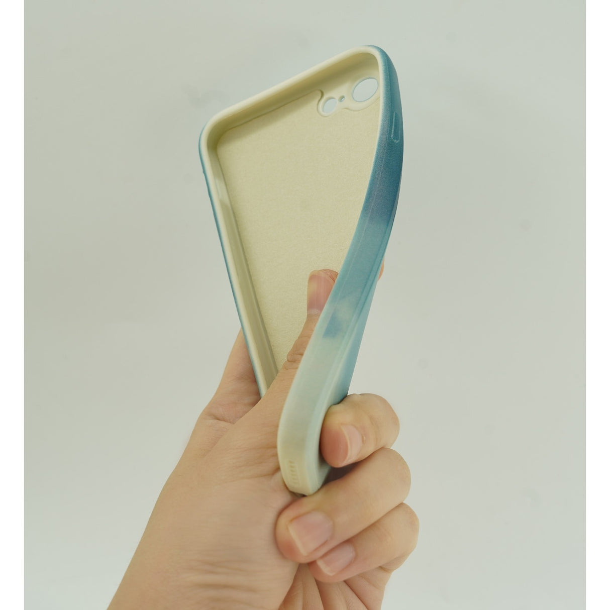 Husa protectie Flippy compatibila cu Apple iPhone XR Tpu Ombre, Verde/Alb - vivimall.ro