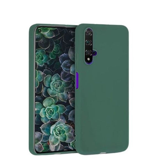 Husa protectie Vivimall compatibila cu Huawei Nova 5T Liquid Silicone Case Verde - vivimall.ro