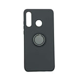 Husa protectie Flippy compatibila cu Huawei P30 Lite Liquid Silicone Ring cu suport rotativ Negru - vivimall.ro