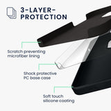 Husa protectie Flippy compatibila cu Huawei P40 Lite 5G Liquid Silicone Case Negru - vivimall.ro