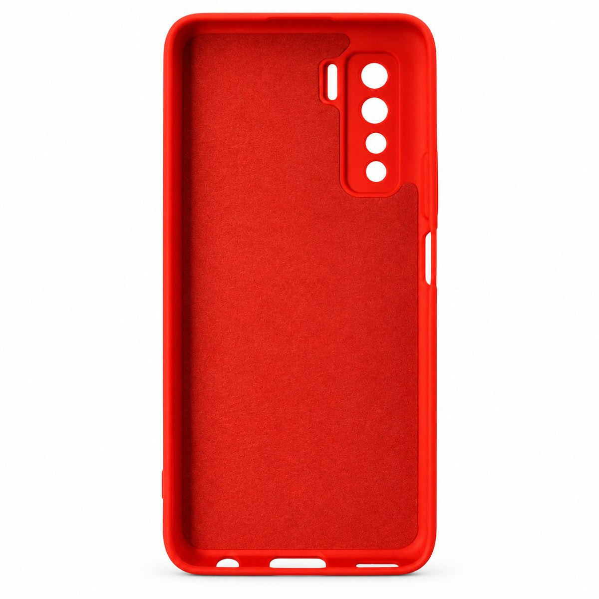 Husa de Protectie Flippy compatibila cu Huawei P40 Lite 5G, Liquid Silicone, Interior din Microfibra, Protectie Camera, Rosu