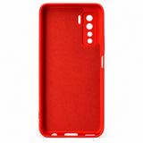 Husa de Protectie Flippy compatibila cu Huawei P40 Lite 5G, Liquid Silicone, Interior din Microfibra, Protectie Camera, Rosu