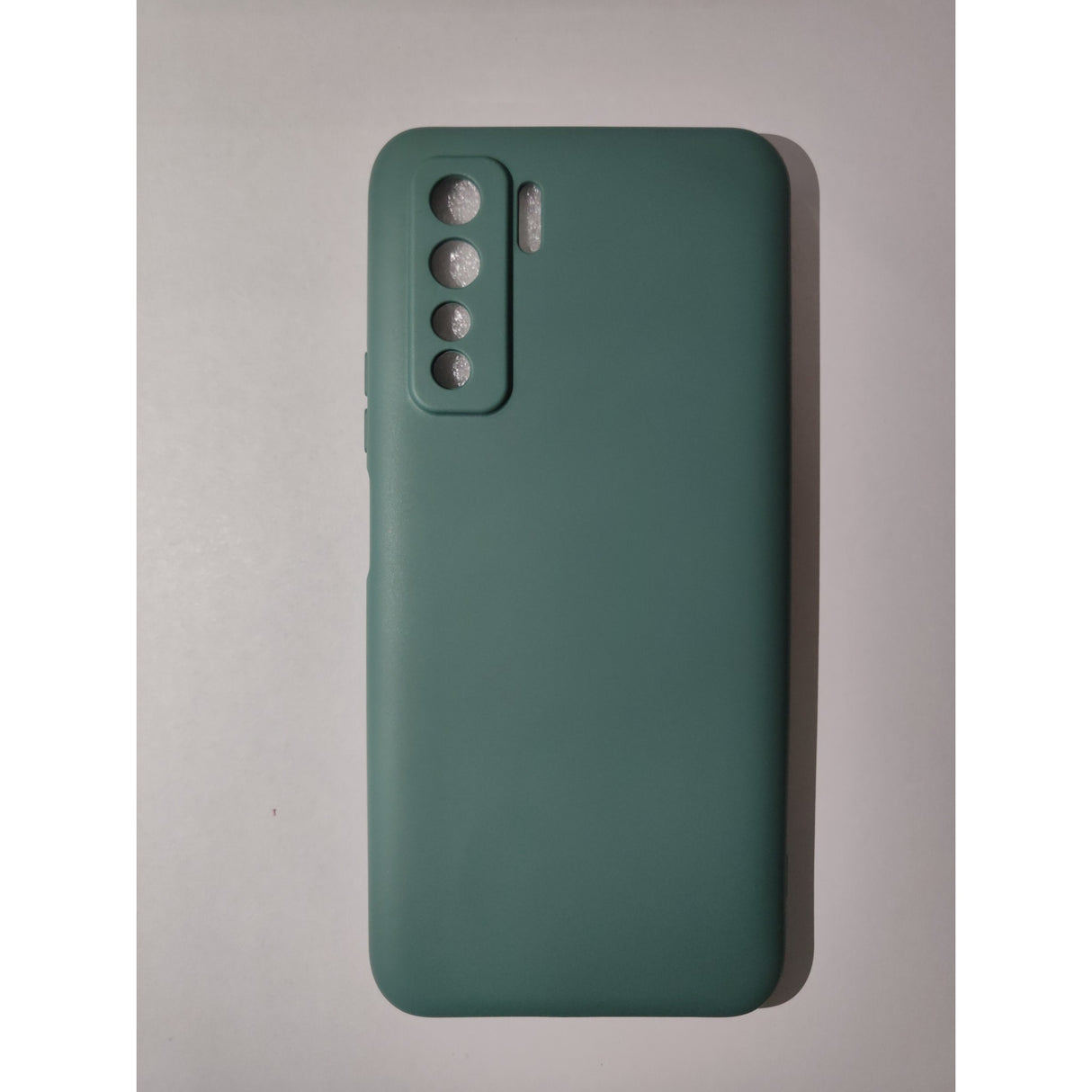 Husa protectie Flippy compatibila cu Huawei P40 Lite 5G Liquid Silicone Case Verde - vivimall.ro