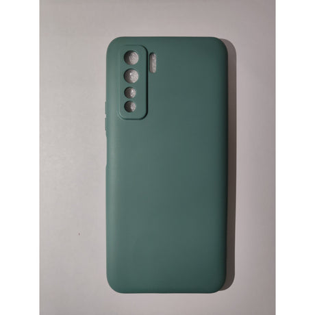 Husa protectie Flippy compatibila cu Huawei P40 Lite 5G Liquid Silicone Case Verde - vivimall.ro