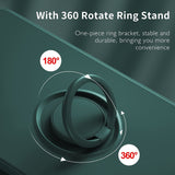 Husa protectie Flippy compatibila cu Samsung A21S Liquid Silicone Ring cu suport rotativ Verde - vivimall.ro