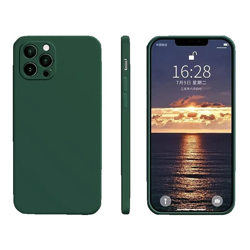 Husa protectie Flippy compatibila cu Samsung Galaxy A21S Liquid Silicone Case Verde - vivimall.ro