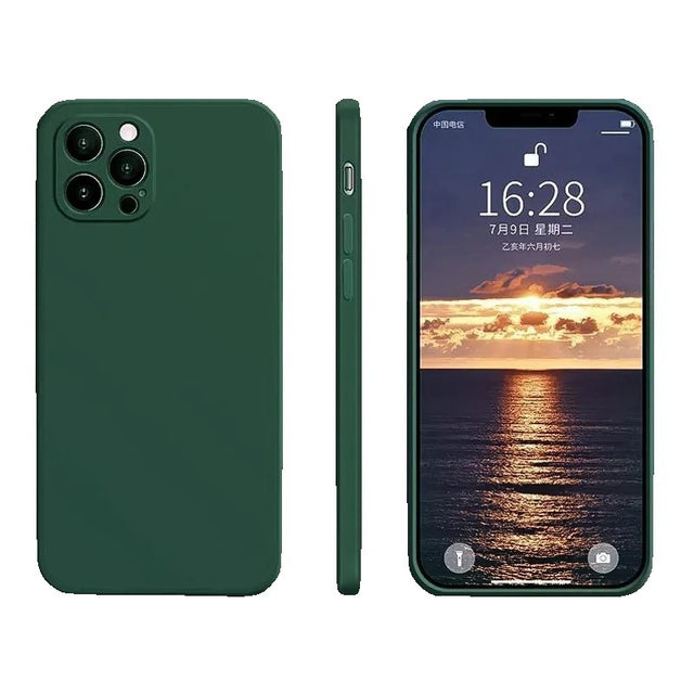 Husa protectie Flippy compatibila cu Samsung Galaxy A21S Liquid Silicone Case Verde - vivimall.ro