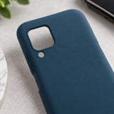 Husă Samsung Galaxy A21s din TPU mat, albastru închis, anti-amprentă