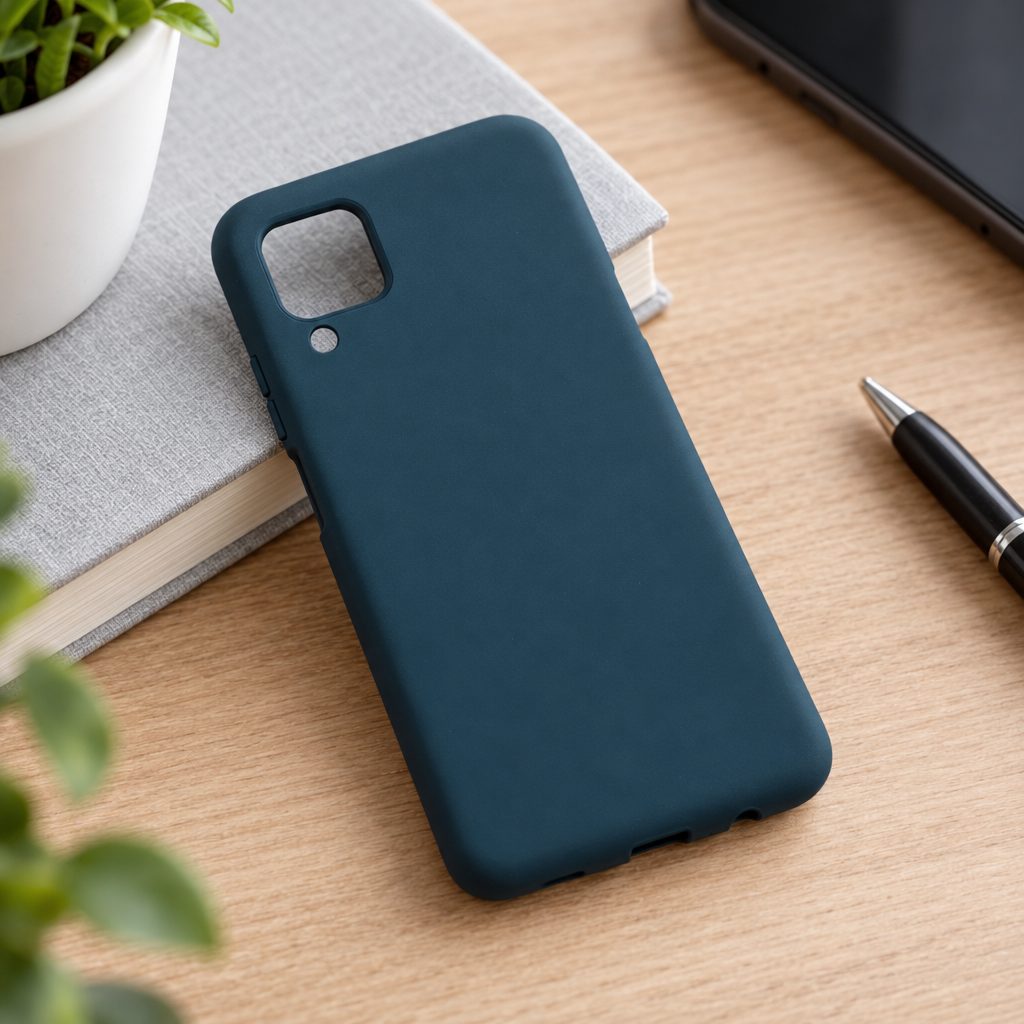 Husă Samsung Galaxy A21s din TPU mat, albastru închis, anti-amprentă